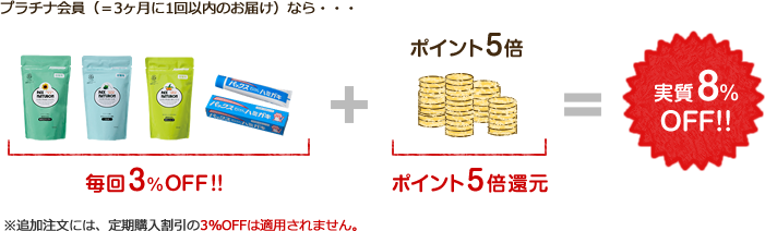 プラチナ会員なら実質8%お得