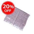 ★期間限定20%OFF★リネンコットンストール(フラワーパープル)【メール便対応可】