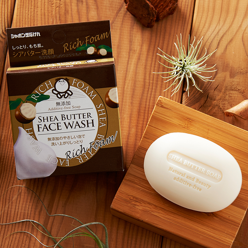 □シアバター洗顔［泡立てネット付］(60g)｜固形形状商品｜シャボン玉